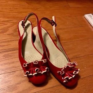 Rockport Red Slingback Shoes Size 6